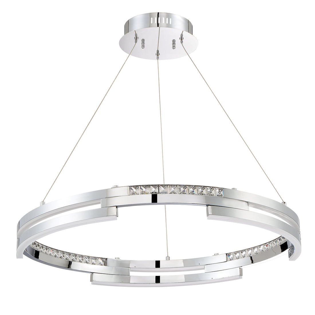 KENDAL, SATERN SERIES 50 WATT STAINLESS INTEGRATED LED RING PENDANT, PENDANT LIGHT