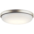 KICHLER, BRUSHED NICKEL LED FLUSH MOUNT, FLUSH MOUNT CEILING LIGHTS
