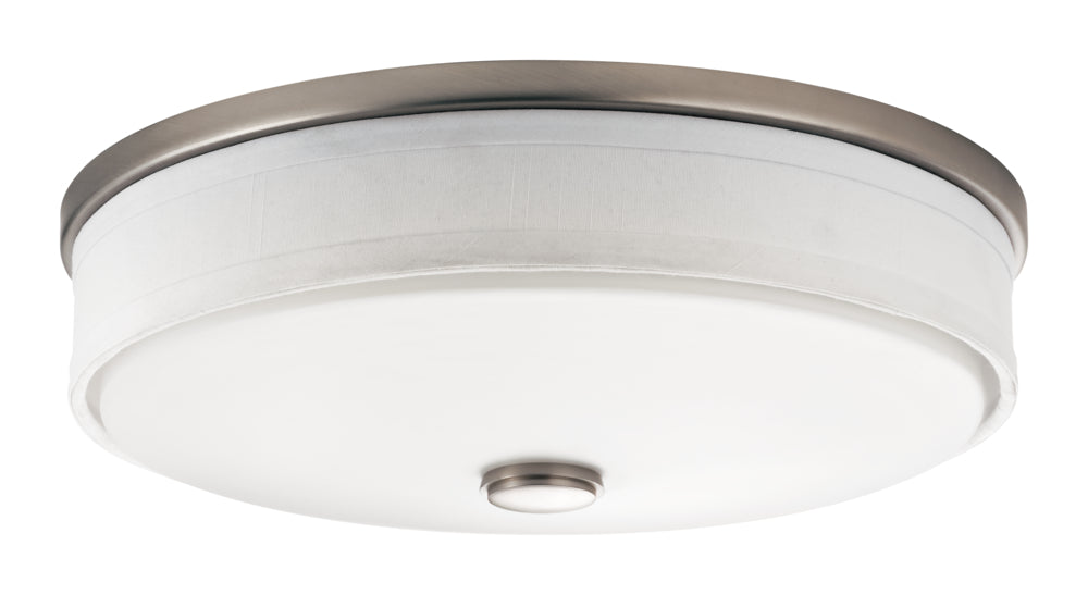 KICHLER, BRUSHED NICKEL LED FLUSH MOUNT, FLUSH MOUNT CEILING LIGHTS
