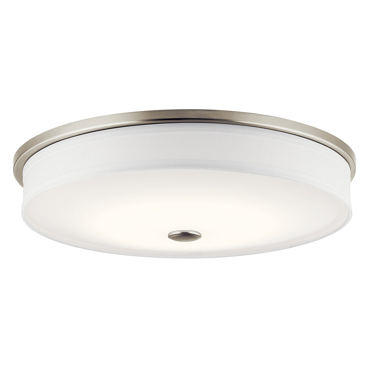 KICHLER, BRUSHED NICKEL LED FLUSH MOUNT, FLUSH MOUNT CEILING LIGHTS