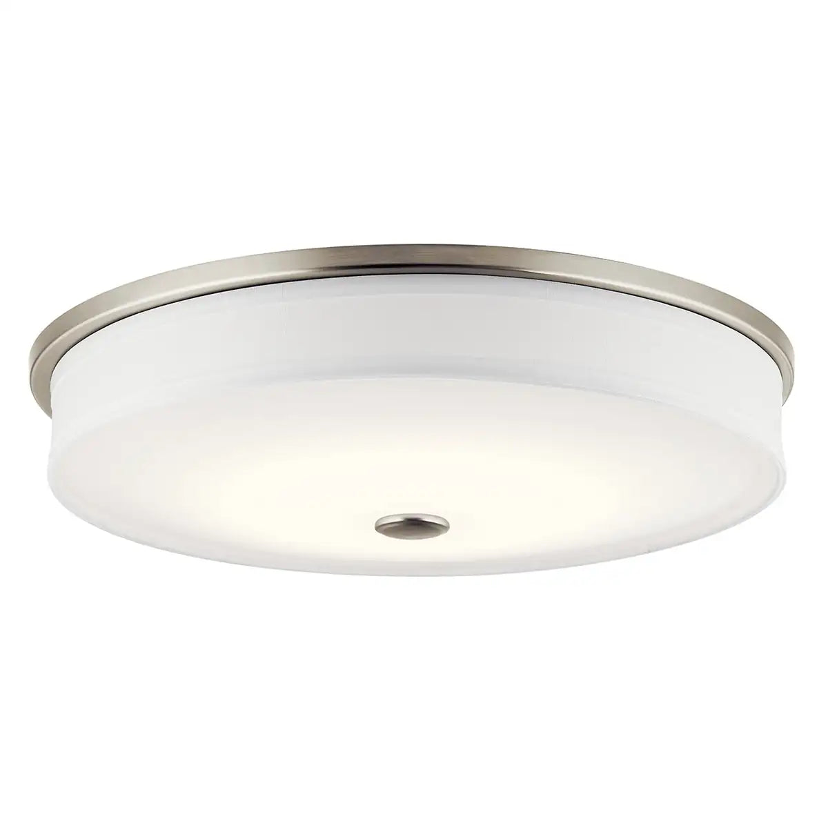 KICHLER, BRUSHED NICKEL LED FLUSH MOUNT, FLUSH MOUNT CEILING LIGHTS