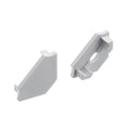 KICHLER TE STANDARD SERIES 45 DEGREE CHANNEL END CAPS SILVER - DO NOT SHOW ON WEBSITE