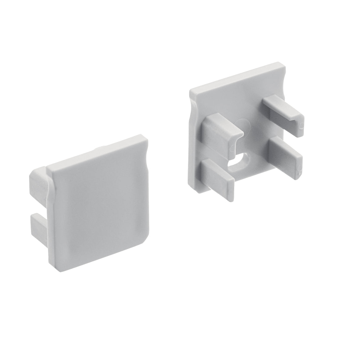 KICHLER TE STANDARD SERIES DEEP WELL SF END CAPS SILVER