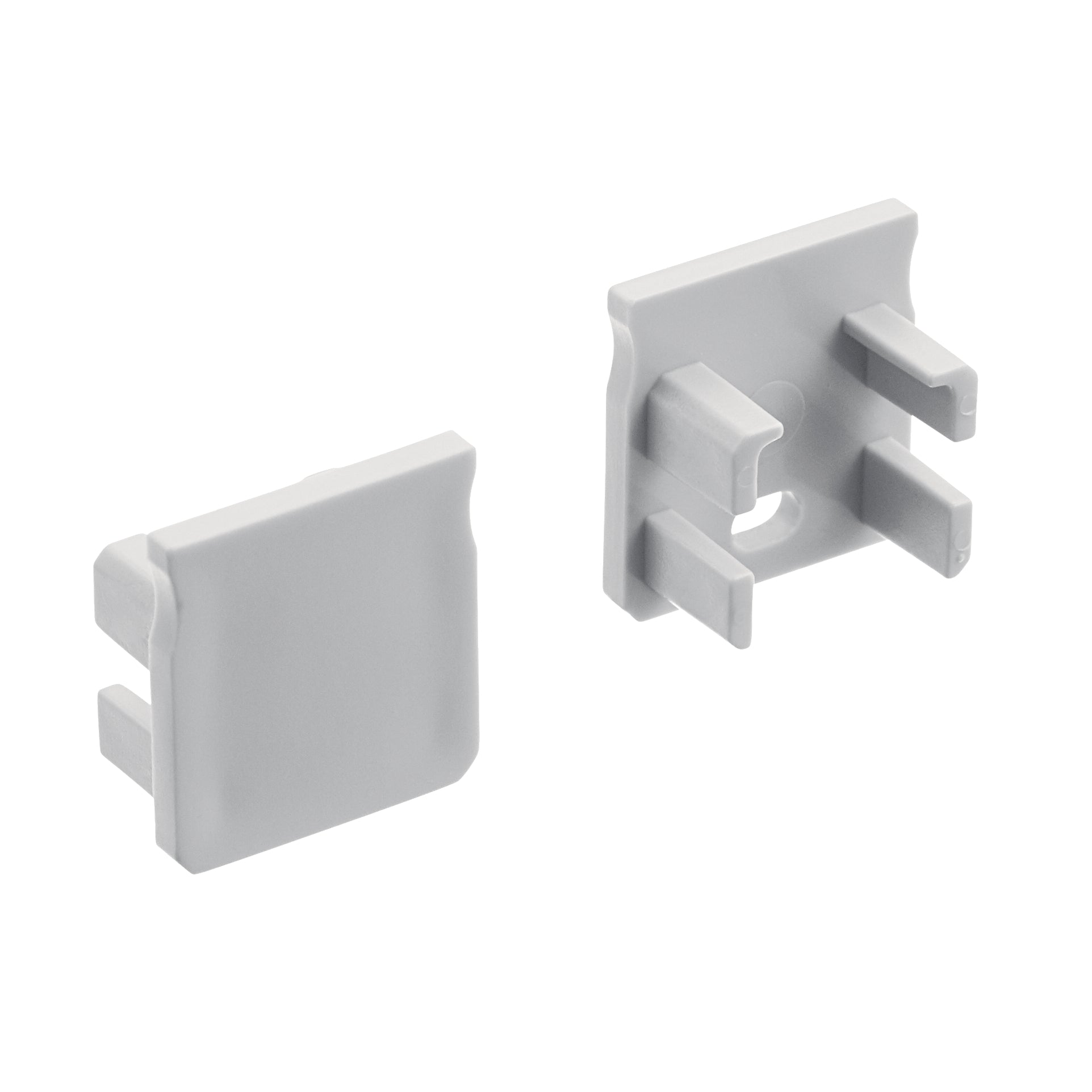 KICHLER TE STANDARD SERIES DEEP WELL SF END CAPS SILVER