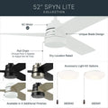 KICHLER, SPYN LITE FAN, INDOOR CEILING FANS