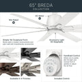 KICHLER, BREDA FAN, OUTDOOR CEILING FAN