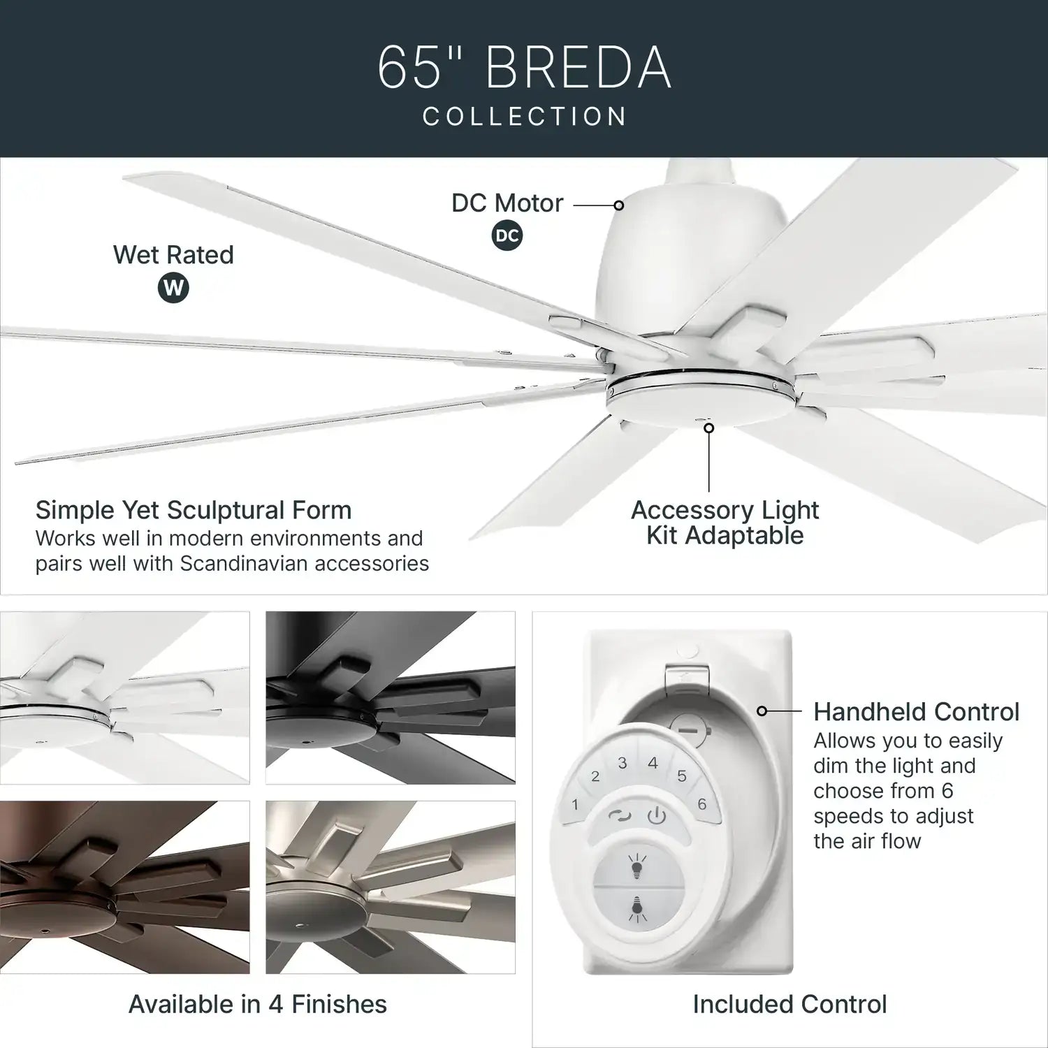 KICHLER, BREDA FAN, OUTDOOR CEILING FAN