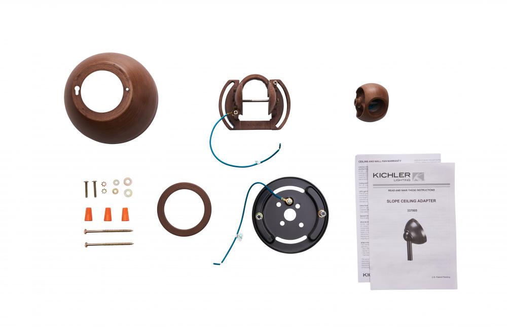 KICHLER 60 DEGREE SLOPE ADAPTER - Fan Parts & Accessories