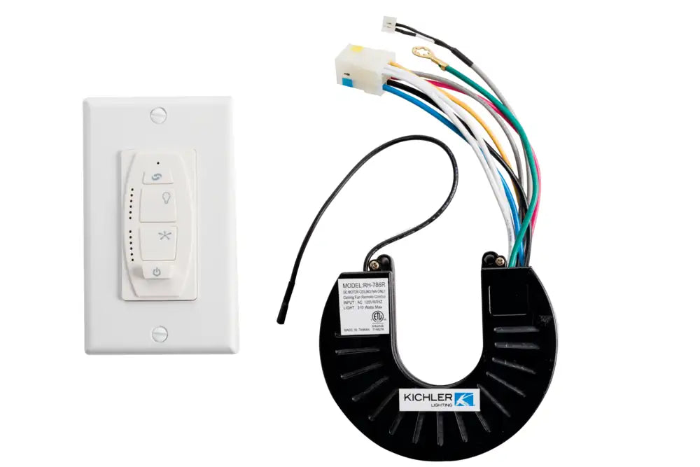 KICHLER 6 SPEED DC WALL TRANSMITTER FULL FUNCTION - Fan Parts & Accessories