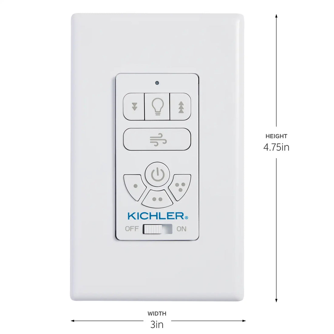 KICHLER AC STANDARD LIMITED FUNCTION WALL REMOTE CONTROL - Fan Parts & Accessories