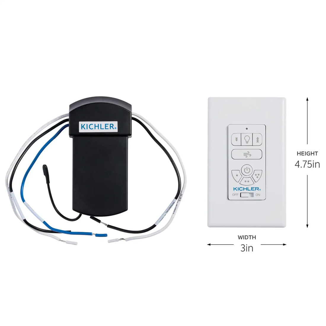 KICHLER AC STANDARD LIMITED FUNCTION WALL CONTROL SYSTEM - Fan Parts & Accessories