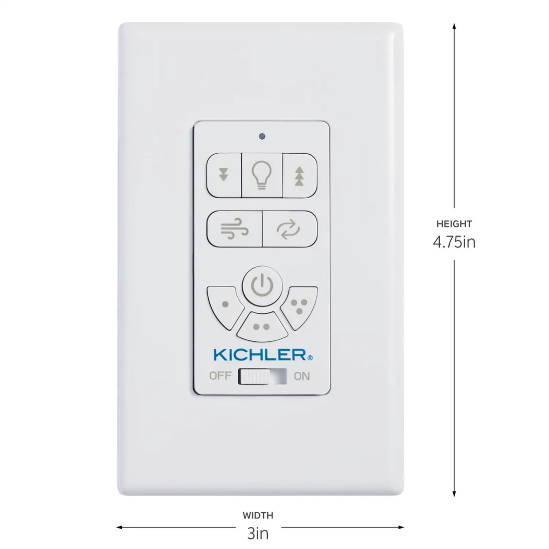 KICHLER AC STANDARD FULL FUNCTION WALL REMOTE CONTROL - Fan Parts & Accessories