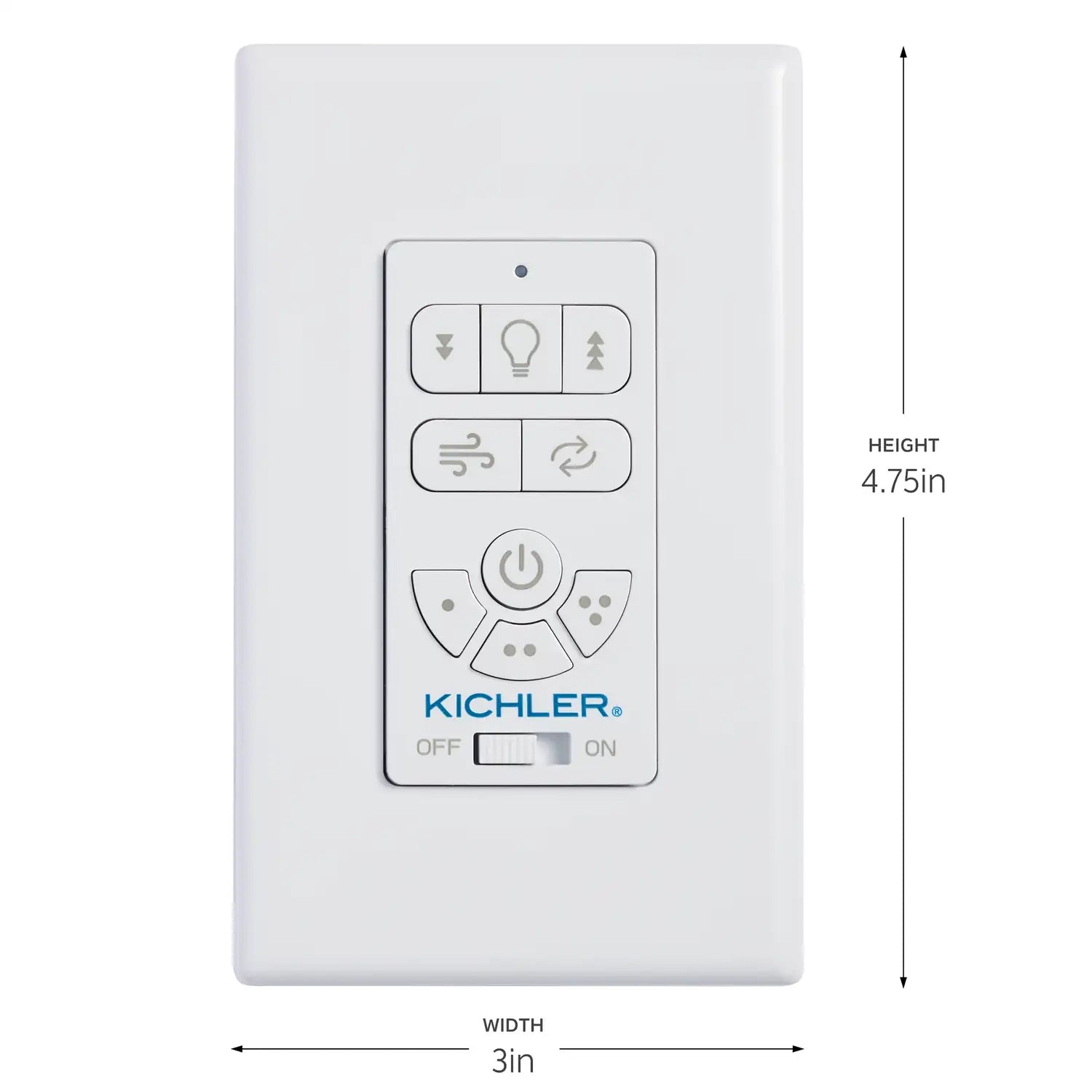 KICHLER AC STANDARD FULL FUNCTION WALL REMOTE CONTROL - Fan Parts & Accessories