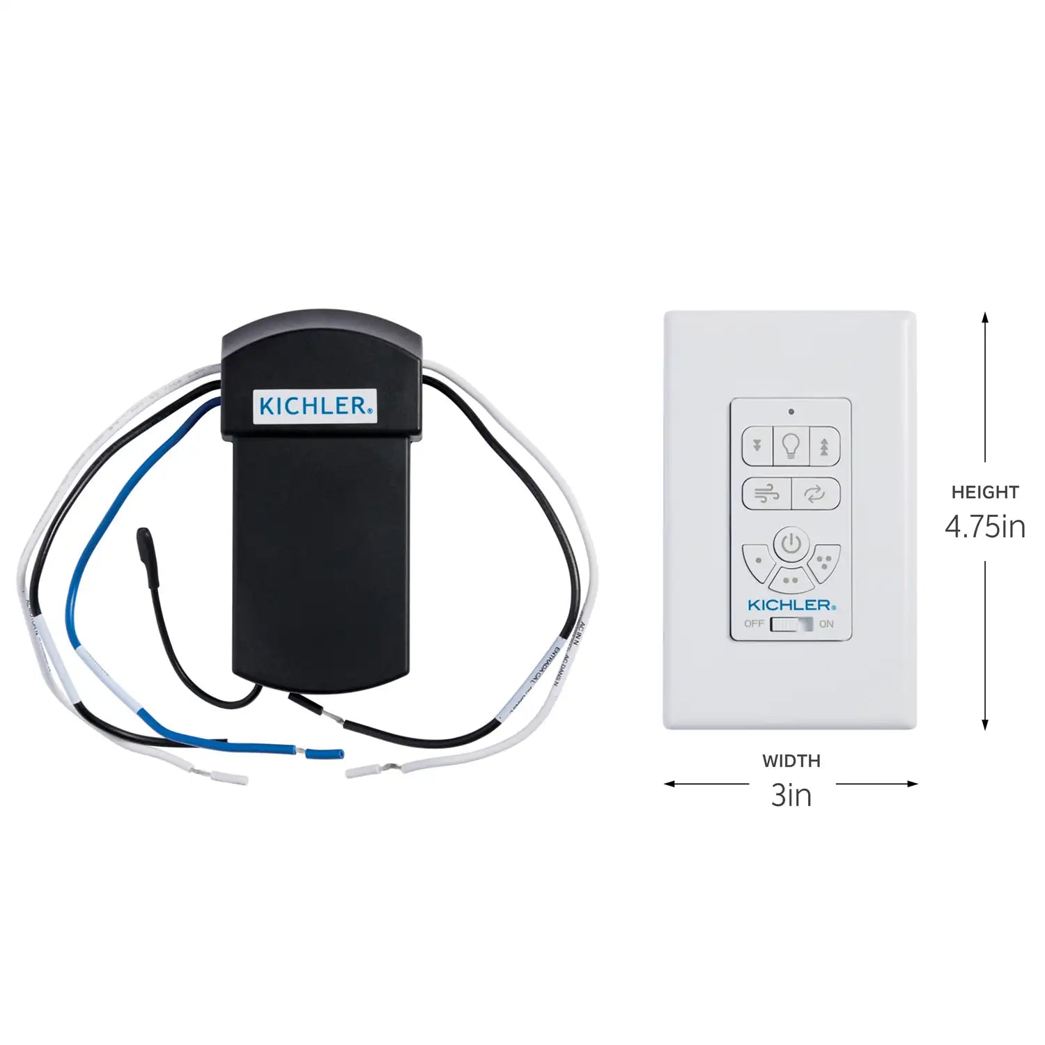 KICHLER AC STANDARD FULL FUNCTION WALL CONTROL SYSTEM - Fan Parts & Accessories