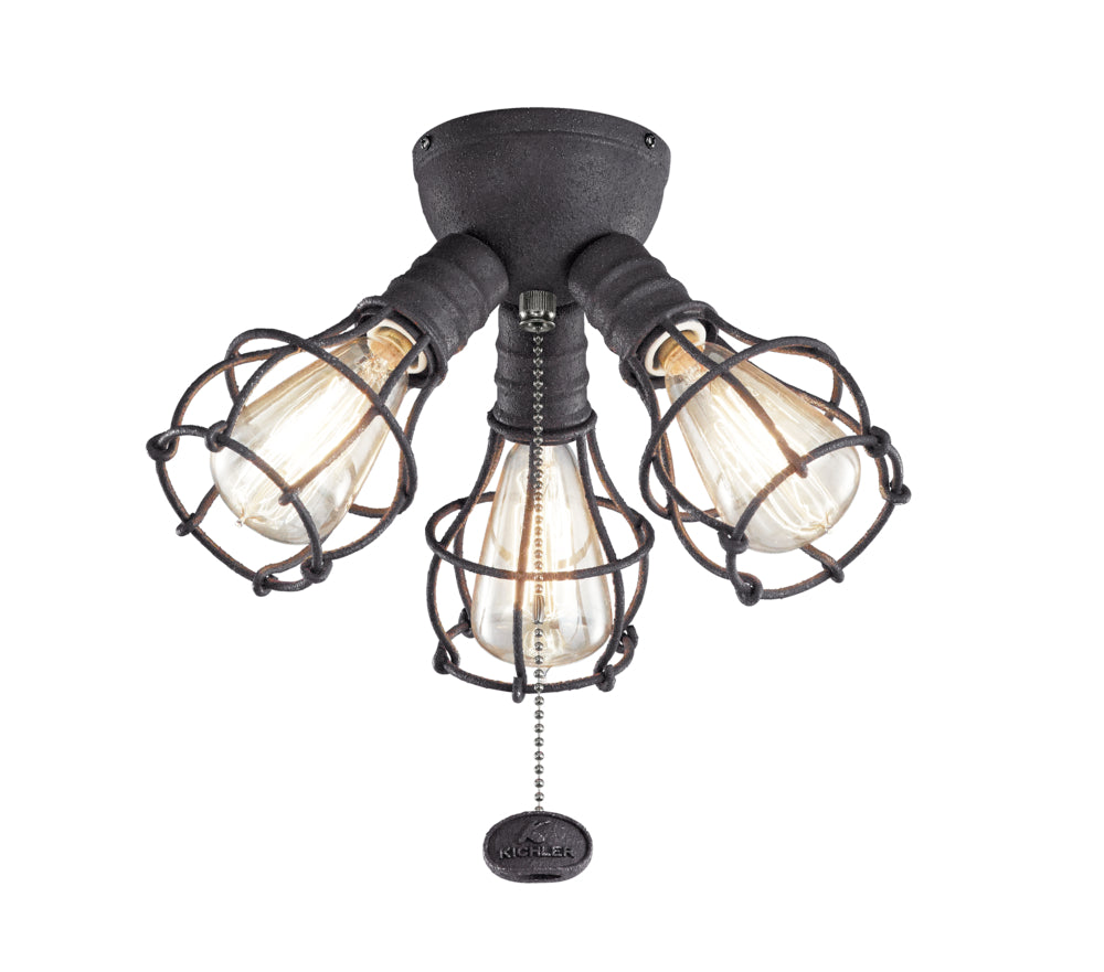 KICHLER LED INDUSTRIAL 3 LIGHT FIXTURE