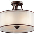 KICHLER, LACEY CEILING LIGHTS, SEMI FLUSH MOUNT LIGHT