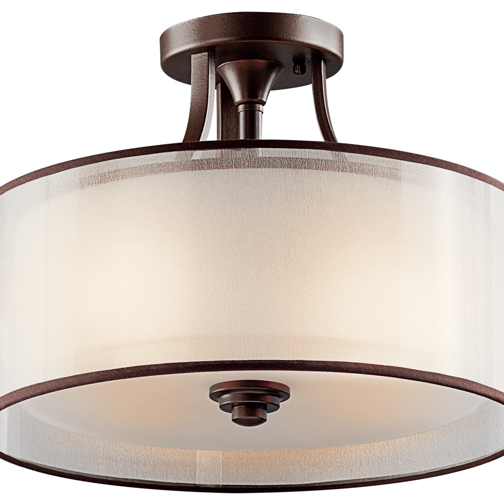 KICHLER, LACEY CEILING LIGHTS, SEMI FLUSH MOUNT LIGHT