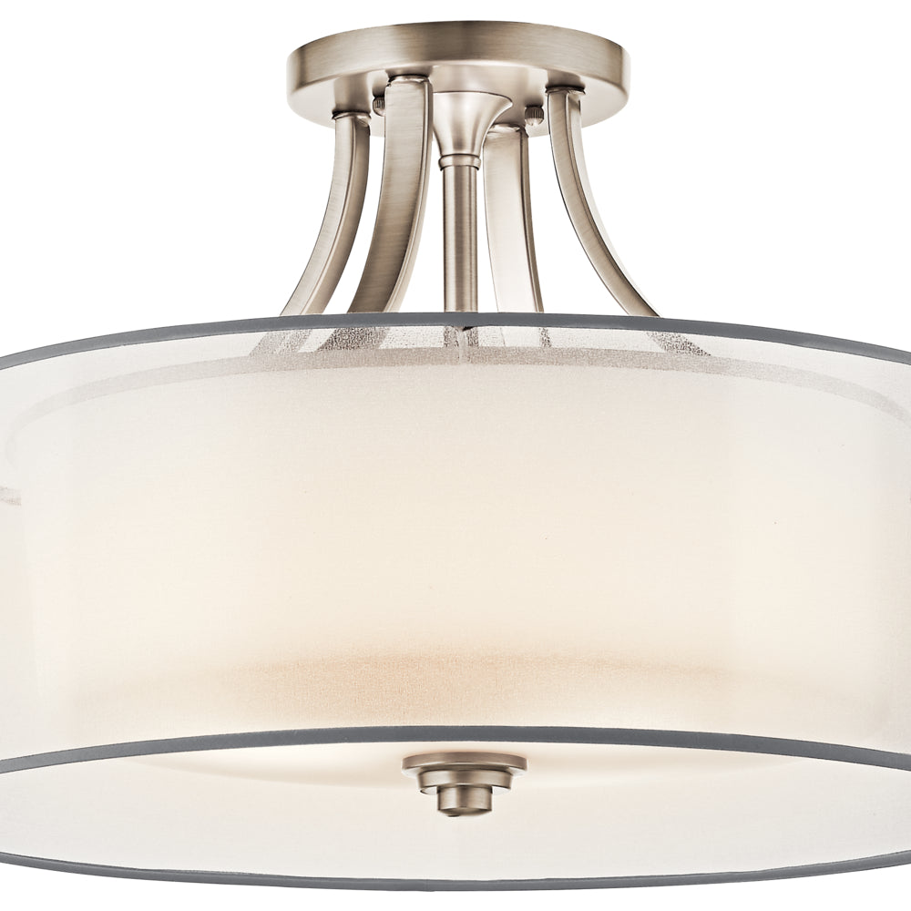 KICHLER, LACEY CEILING LIGHTS, SEMI FLUSH MOUNT LIGHT
