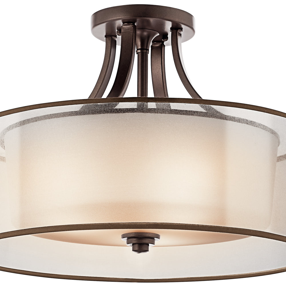 KICHLER, LACEY CEILING LIGHTS, SEMI FLUSH MOUNT LIGHT