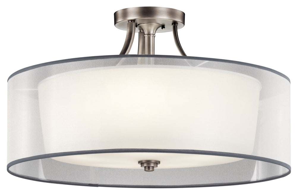KICHLER, LACEY CEILING LIGHTS, SEMI FLUSH MOUNT LIGHT