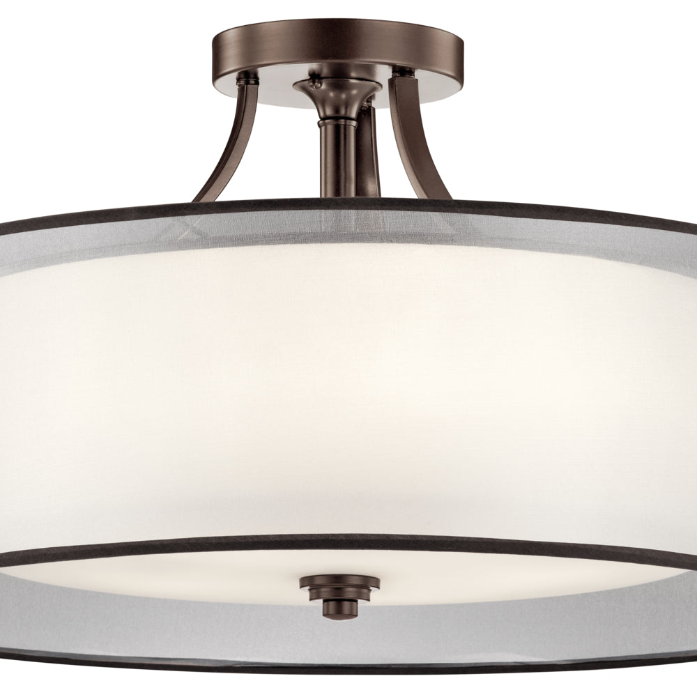 KICHLER, LACEY CEILING LIGHTS, SEMI FLUSH MOUNT LIGHT