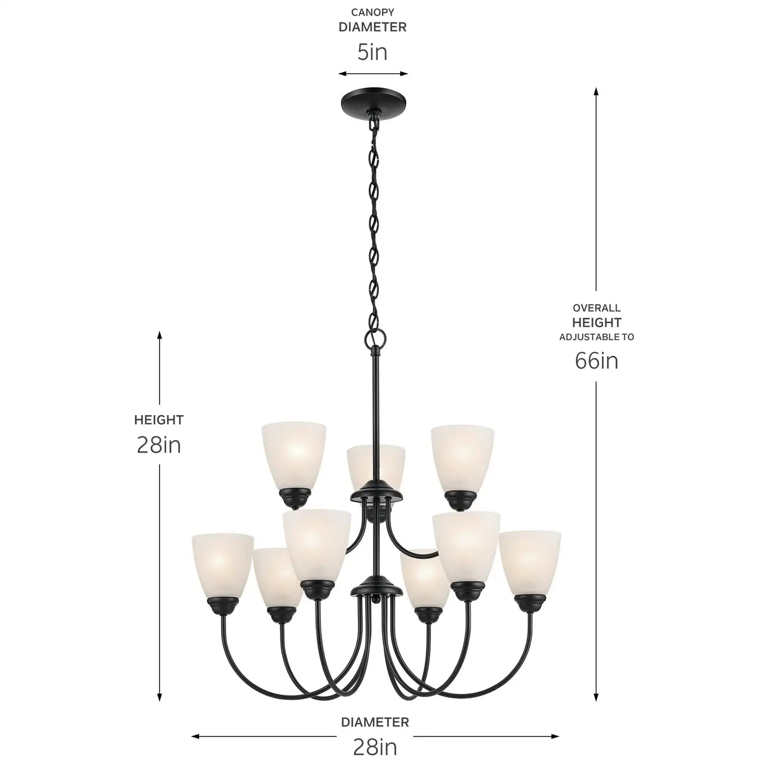 KICHLER, JOLIE CHANDELIER, CHANDELIER LIGHT