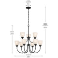 KICHLER, JOLIE CHANDELIER, CHANDELIER LIGHT