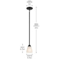 KICHLER, JOLIE PENDANTS, SEMI FLUSH MOUNT LIGHT