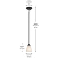 KICHLER, JOLIE PENDANTS, SEMI FLUSH MOUNT LIGHT