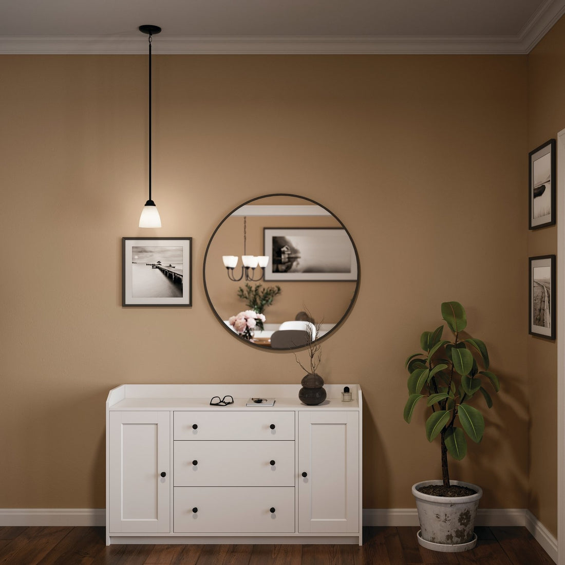 KICHLER, JOLIE PENDANTS, SEMI FLUSH MOUNT LIGHT