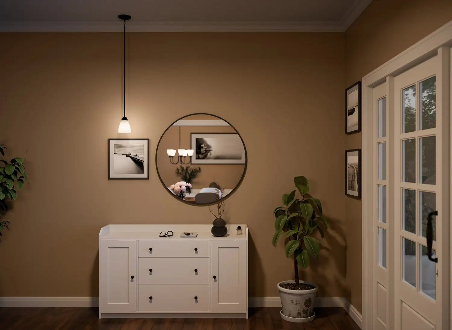 KICHLER, JOLIE PENDANTS, SEMI FLUSH MOUNT LIGHT