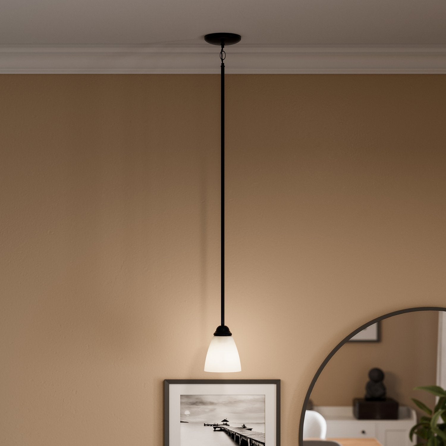 KICHLER, JOLIE PENDANTS, SEMI FLUSH MOUNT LIGHT