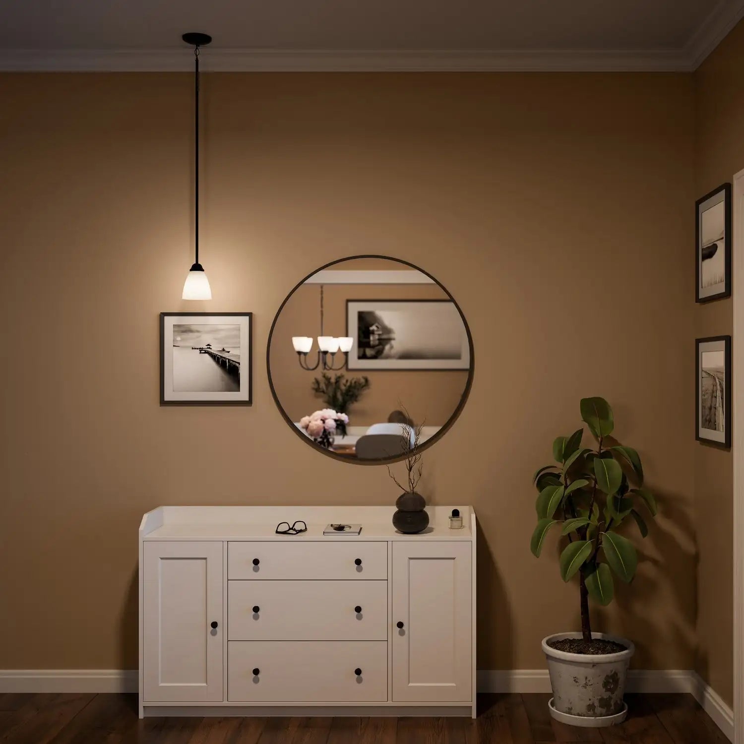 KICHLER, JOLIE PENDANTS, SEMI FLUSH MOUNT LIGHT