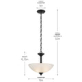KICHLER, JOLIE PENDANTS, SEMI FLUSH MOUNT LIGHT