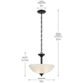 KICHLER, JOLIE PENDANTS, SEMI FLUSH MOUNT LIGHT
