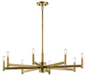 KICHLER, ERZO CHANDELIER, LINEAR LIGHT
