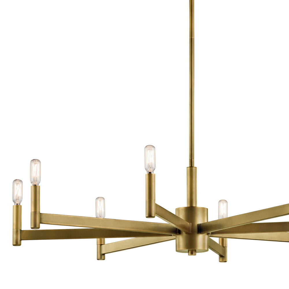 KICHLER, ERZO CHANDELIER, LINEAR LIGHT