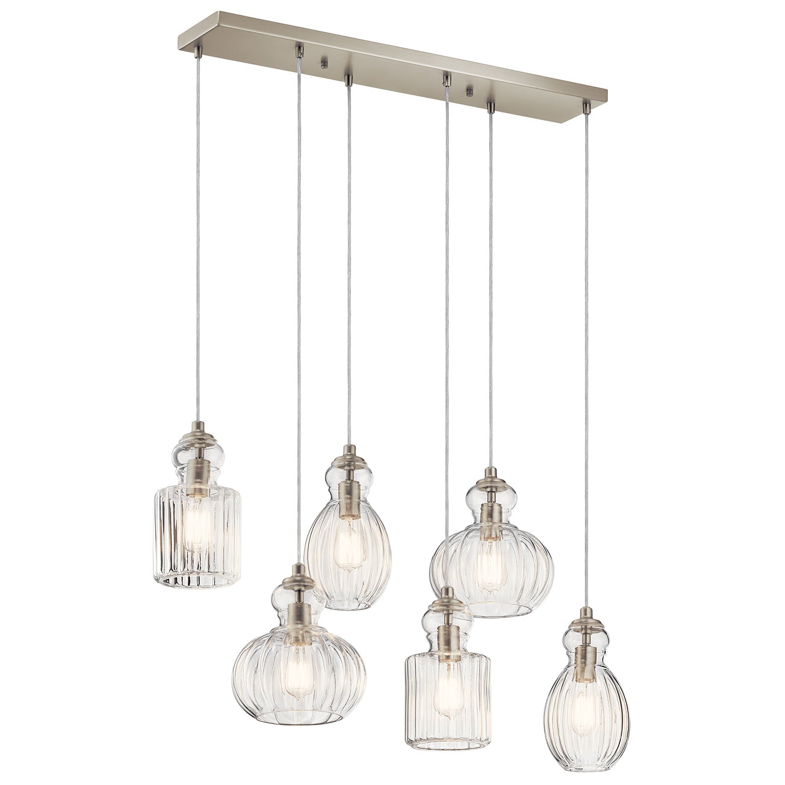 KICHLER, RIVIERA CHANDELIER, LINEAR LIGHT FIXTURE