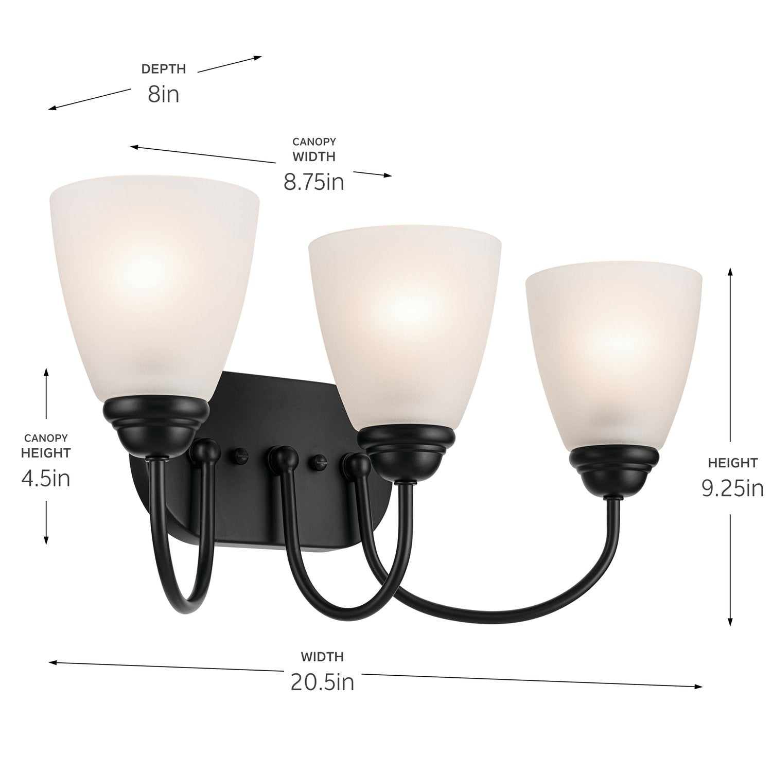 KICHLER, JOLIE BATH BRACKET, BATH VANITY LIGHT