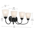 KICHLER, JOLIE BATH BRACKET, BATH VANITY LIGHT