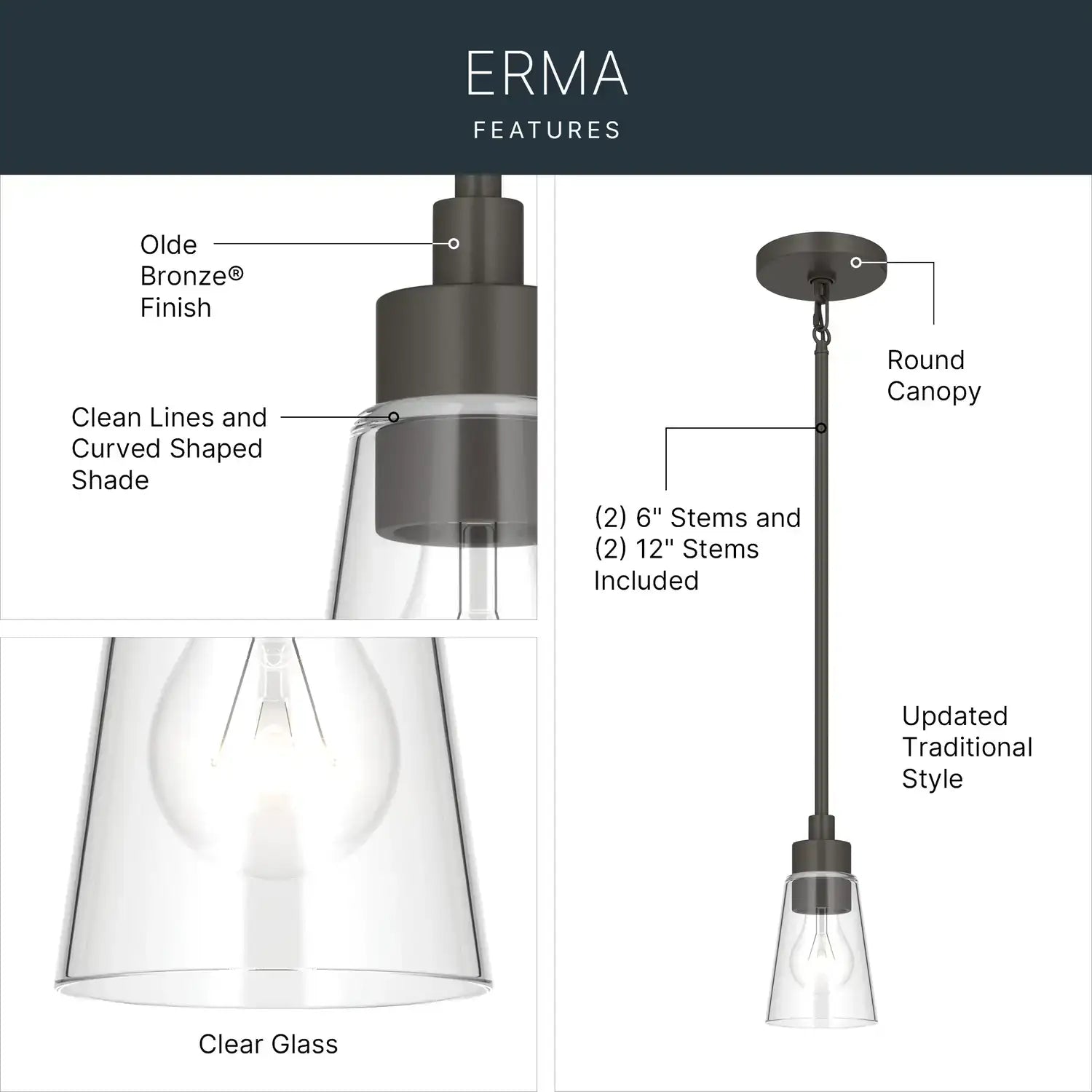 KICHLER, Erma Pendants, PENDANT LIGHT