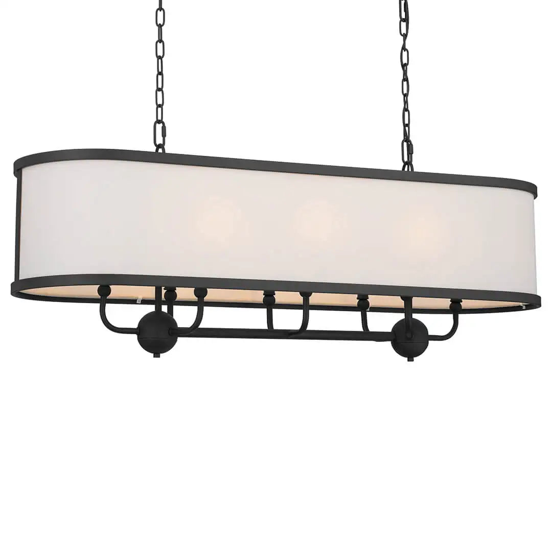 KICHLER, HEDDLE CHANDELIER, LINEAR LIGHT