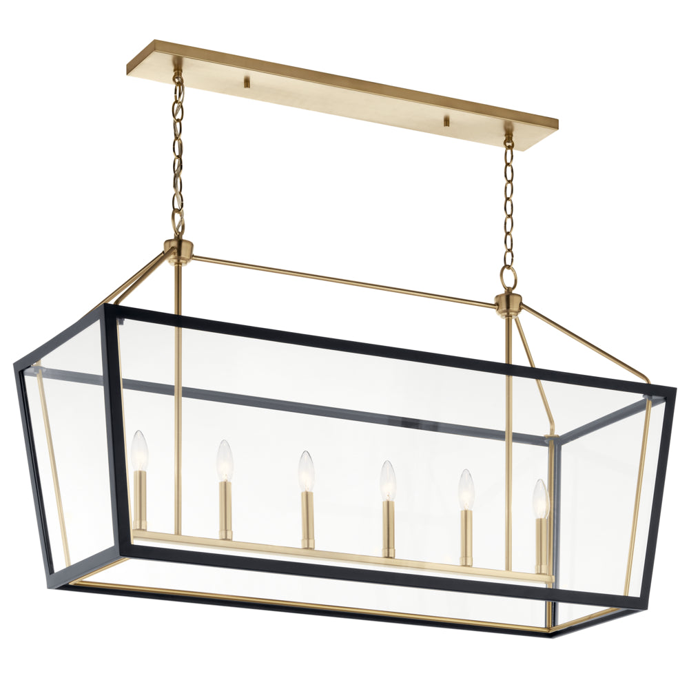 KICHLER, DELVIN CHANDELIER, LINEAR LIGHT