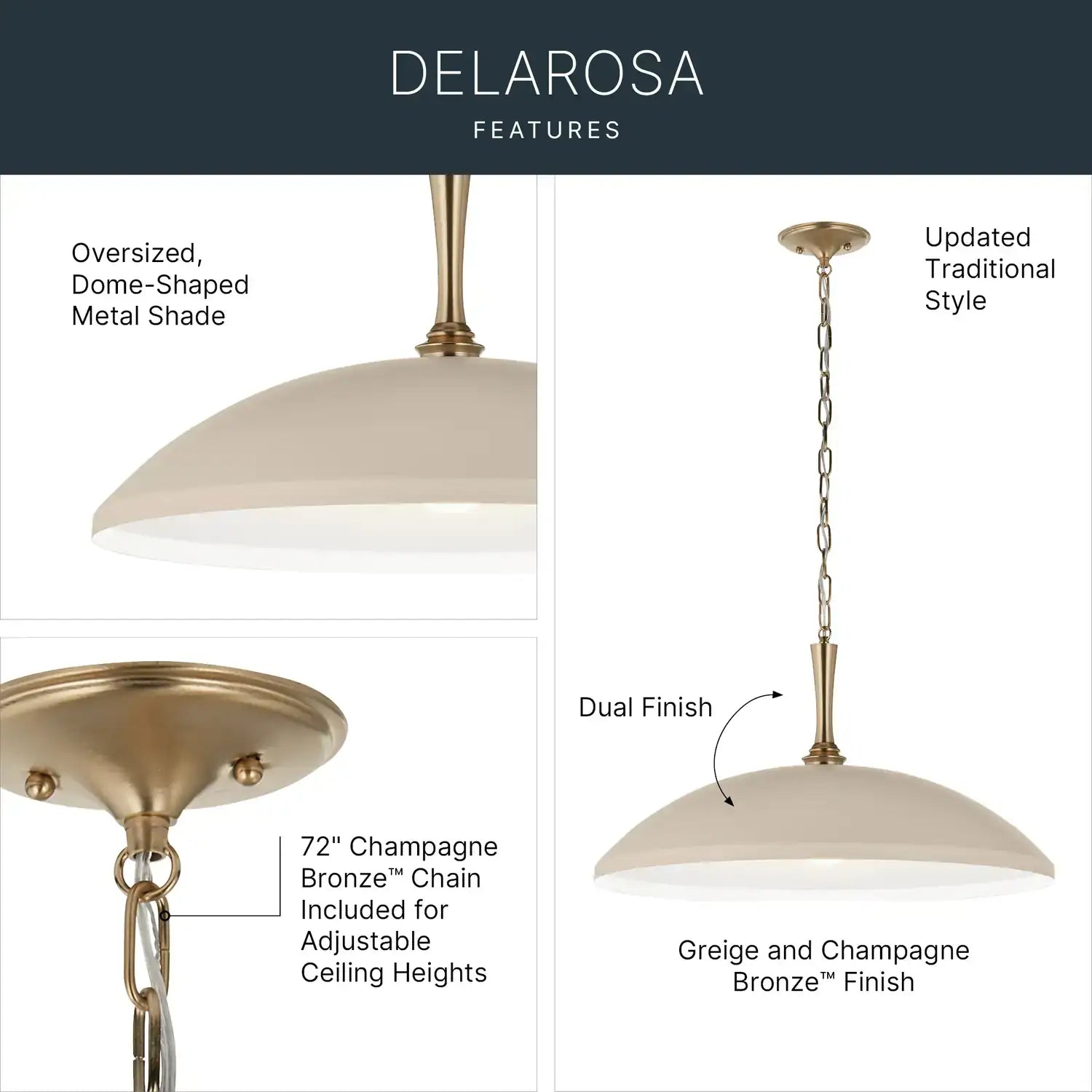 KICHLER, Delarosa Pendants, PENDANT LIGHT