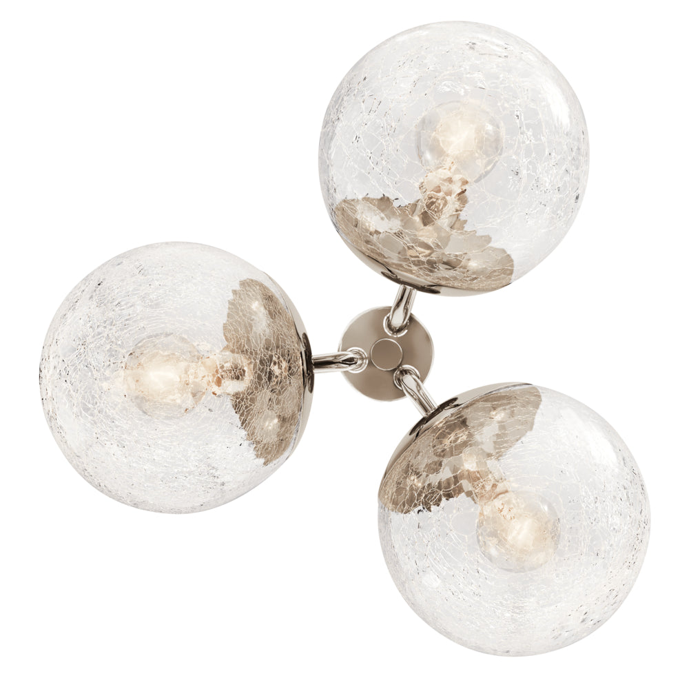 KICHLER, SILVARIOUS CHANDELIER, SEMI FLUSH MOUNT LIGHT