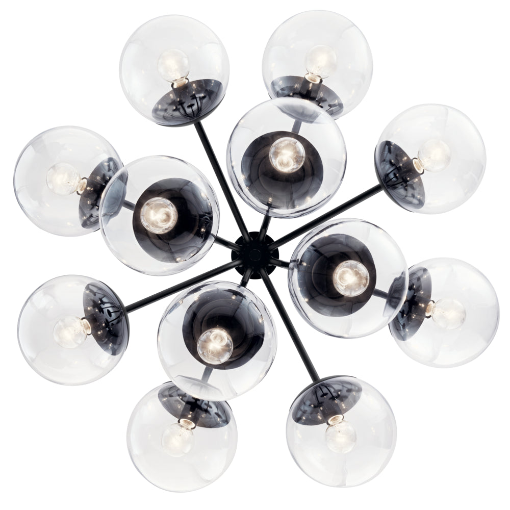 KICHLER, SILVARIOUS CHANDELIER, SEMI FLUSH MOUNT LIGHT