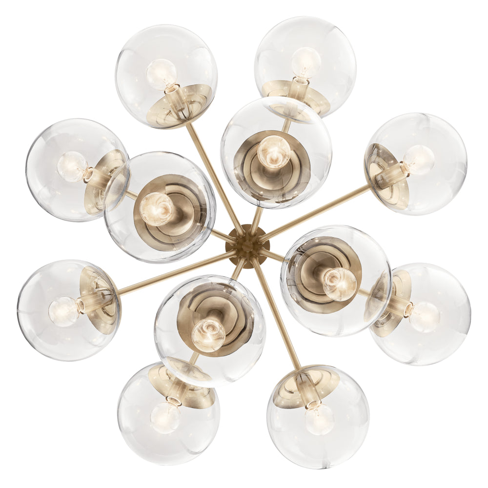 KICHLER, SILVARIOUS CHANDELIER, SEMI FLUSH MOUNT LIGHT