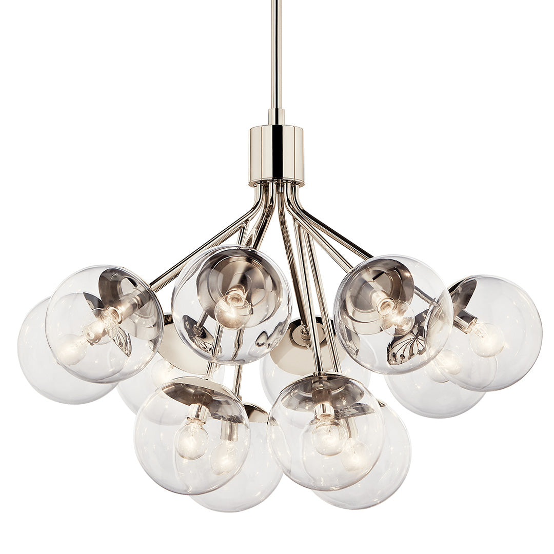 KICHLER, SILVARIOUS CHANDELIER, SEMI FLUSH MOUNT LIGHT