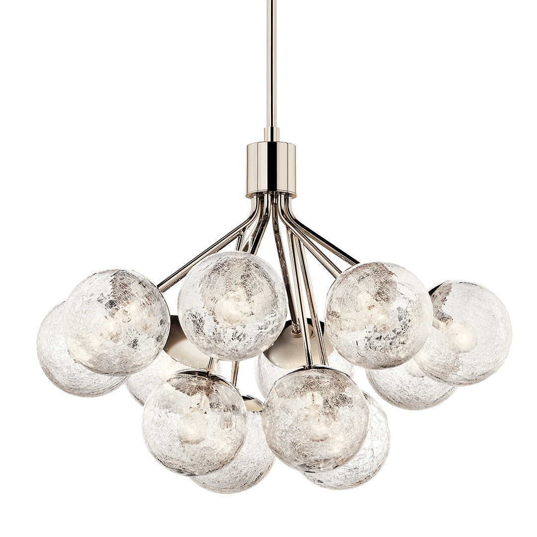 KICHLER, SILVARIOUS CHANDELIER, SEMI FLUSH MOUNT LIGHT