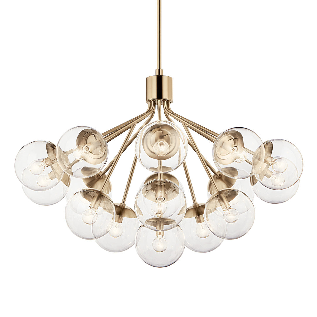 KICHLER, SILVARIOUS CHANDELIER, SEMI FLUSH MOUNT LIGHT
